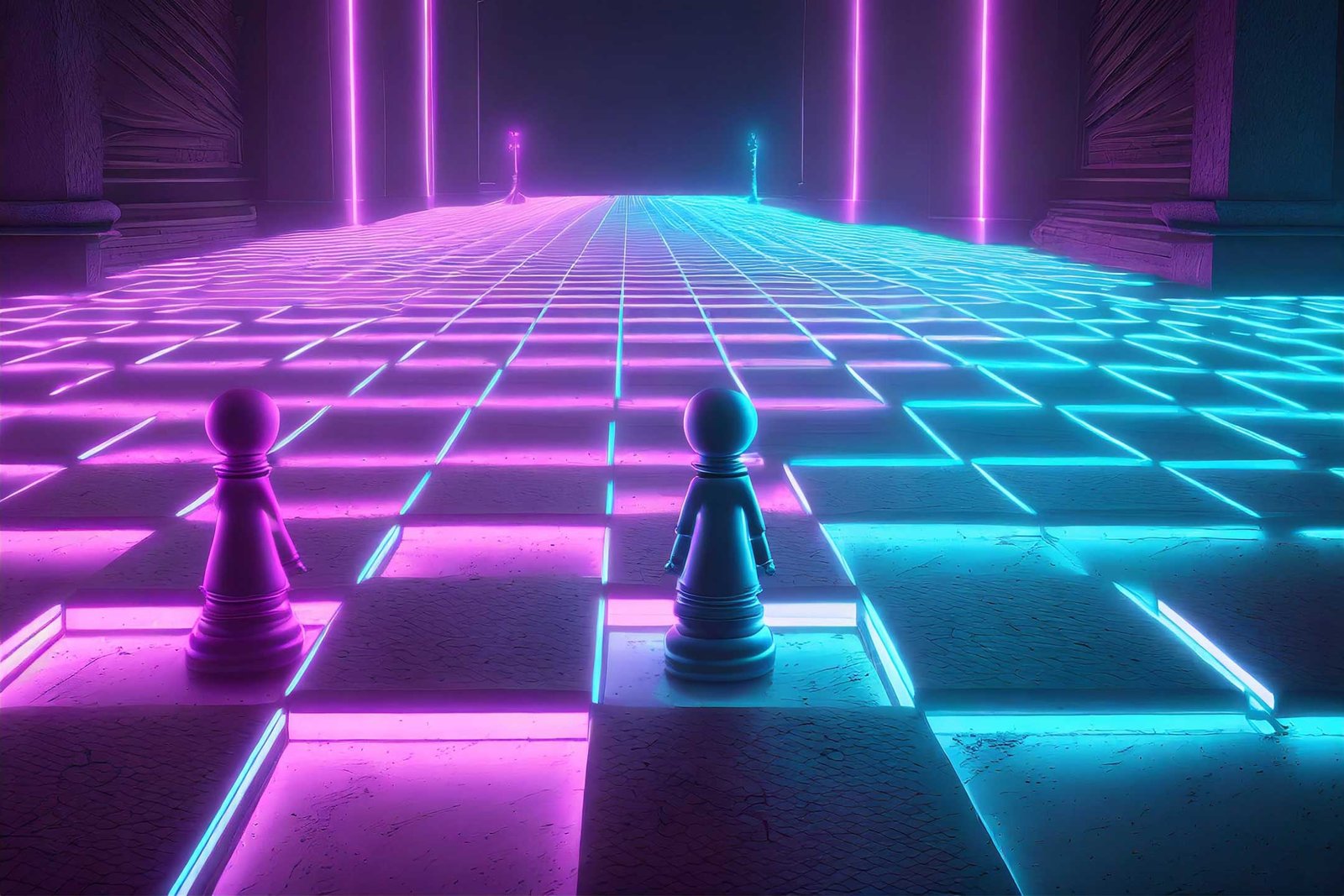 игральные фигуры на поле